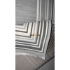 Turkish rug with a modern frame orkid gray size 200*300