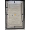 Turkish rug with a modern frame orkid black size 250*350