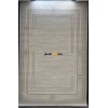 Turkish rug with a modern frame orkid beige size 100*300