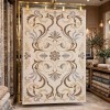 سجاد تركي فاخر بوسان موديل HU08A تصميم كوري كريم بيج غامق مقاس 200*300 سم