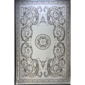 سجاد القصور تركي كراون نقش فرنسي تركي 41170A كريم بيج مقاس  200*300