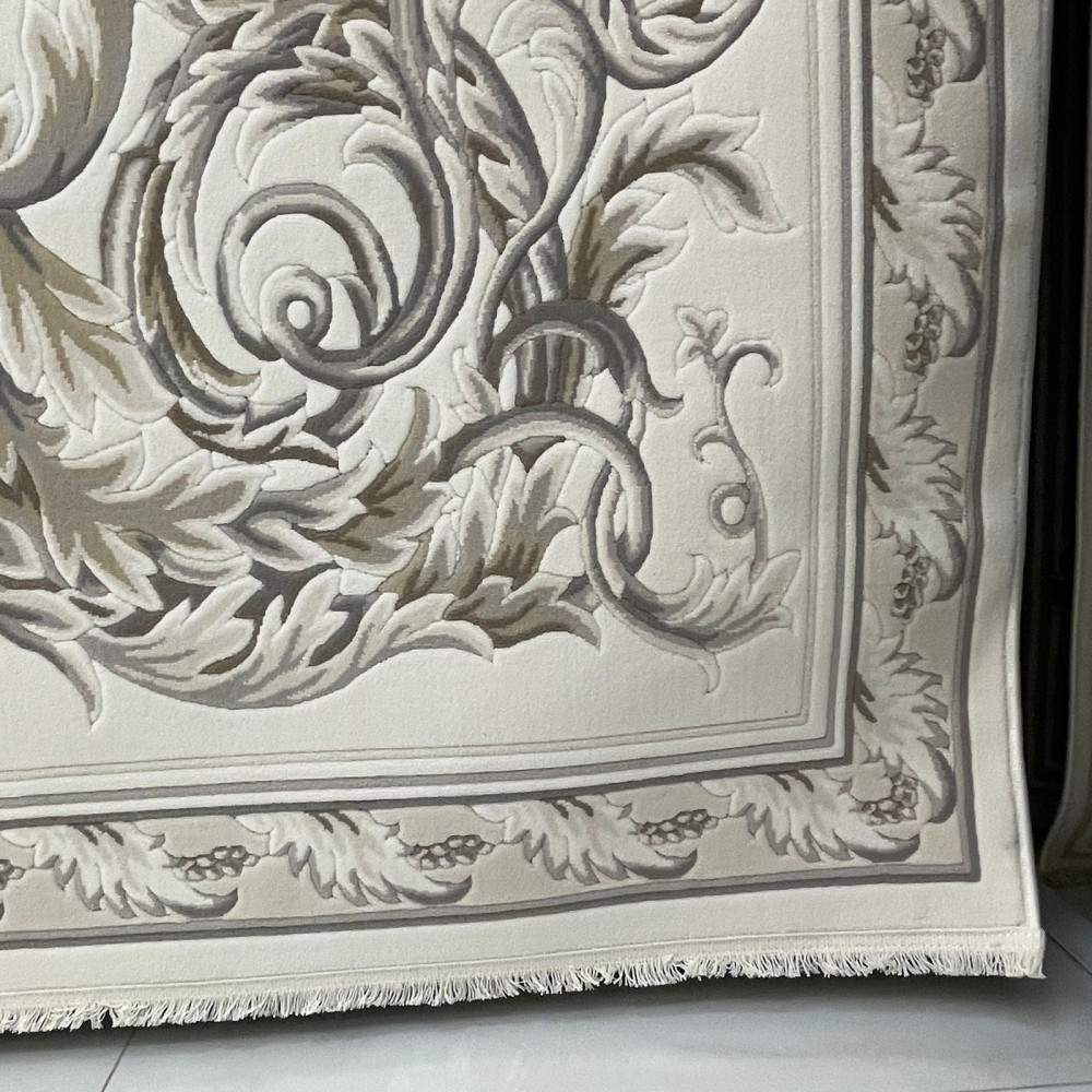 سجاد القصور تركي كراون نقش فرنسي تركي 41170A كريم بيج مقاس 400*500