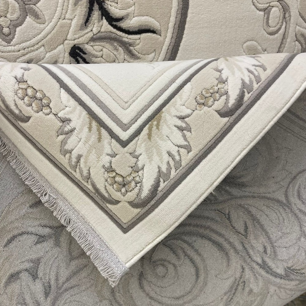 سجاد القصور تركي كراون نقش فرنسي تركي 41170A كريم اسود مقاس 80*150 سجاد القصور تركي كراون نقش فرنسي تركي 41170A كريم اسود مقاس 80*150