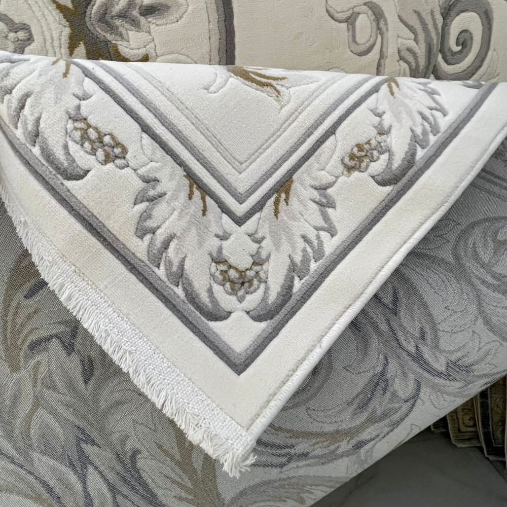 سجاد القصور تركي كراون نقش فرنسي تركي 41170A كريم سماوي مقاس 100*200 سجاد القصور تركي كراون نقش فرنسي تركي 41170A كريم سماوي مقاس 100*200