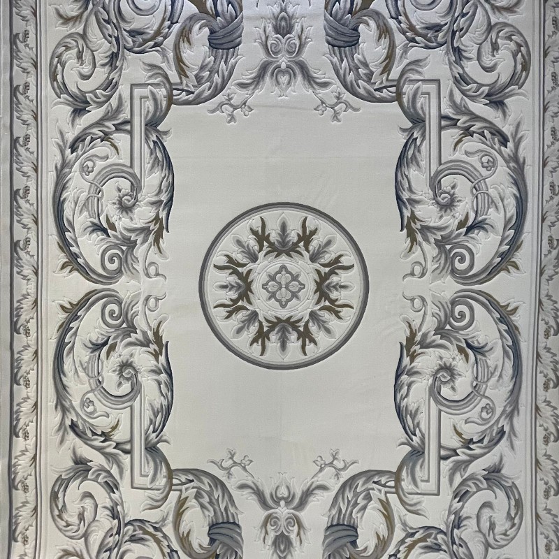 سجاد القصور تركي كراون نقش فرنسي تركي 41170A كريم سماوي مقاس  250*350