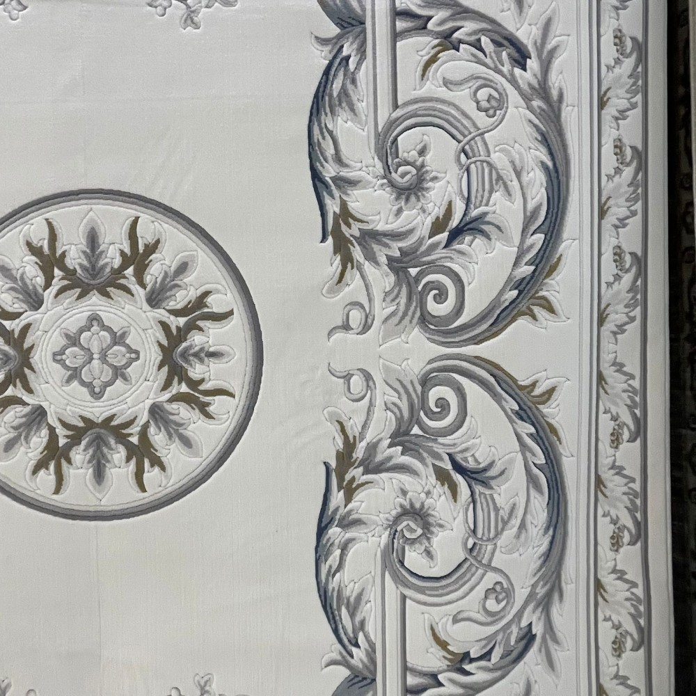 سجاد القصور تركي كراون نقش فرنسي تركي 41170A كريم سماوي مقاس 100*200 سجاد القصور تركي كراون نقش فرنسي تركي 41170A كريم سماوي مقاس 100*200