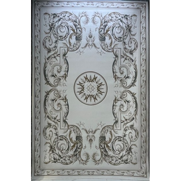 Turkish Crown Palace Carpets French Turkish Pattern 41170A cream green Size 100x200