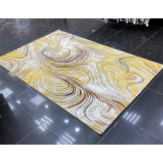 Bulgarian Diamond Silk Carpet H341A Yellow