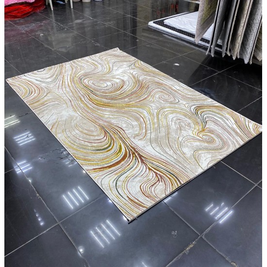 H341A Beige Diamond Silk Carpet