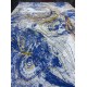 Bulgarian Diamond Silk Carpet H341A Blue and Gray