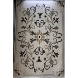 سجاد تركي ايفل 41180A كريم اسود مقاس 50*80