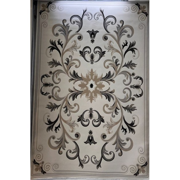 Turkish Eiffel 41180A Sky cream black Rug Size 80*150