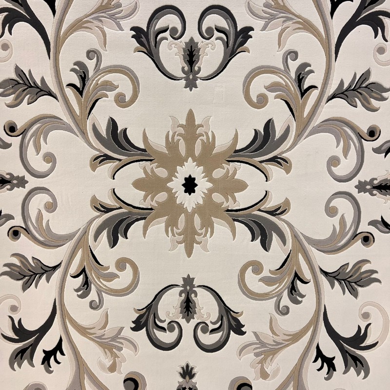 سجاد تركي ايفل 41180A كريم اسود مقاس 50*80