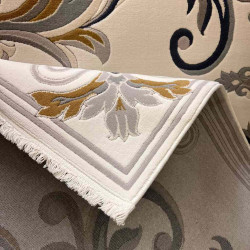 سجاد تركي ايفل 41180A كريم سماوي مقاس 400*600