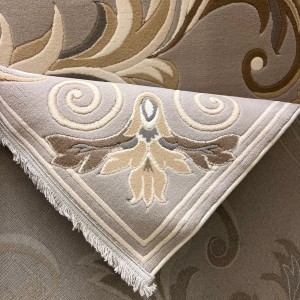 سجاد تركي ايفل 41180A رصاصي بيج فاتح مقاس 100*300