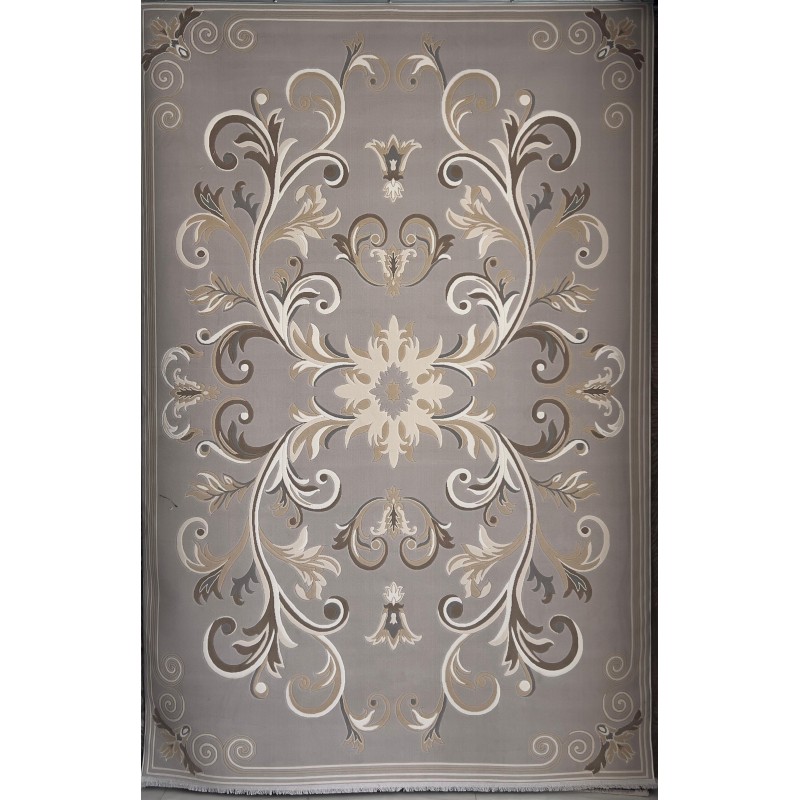 سجاد تركي ايفل 41180A رصاصي بيج فاتح مقاس 50*80