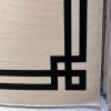 سجاد تركي اطار برواز فريم F494A كريم اسود مقاس 100*300