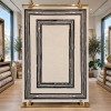 سجاد تركي اطار برواز فريم F499A كريم اسود مقاس 250*350