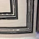 سجاد تركي اطار برواز فريم F499A كريم اسود مقاس 100*200