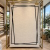 سجاد تركي اطار برواز فريم F602A كريم اسود مقاس 100*200