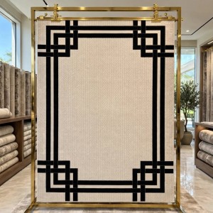 Turkish rug frame F603A cream black size 150*220