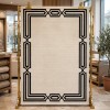 Turkish rug frame F604A cream black size 150*220