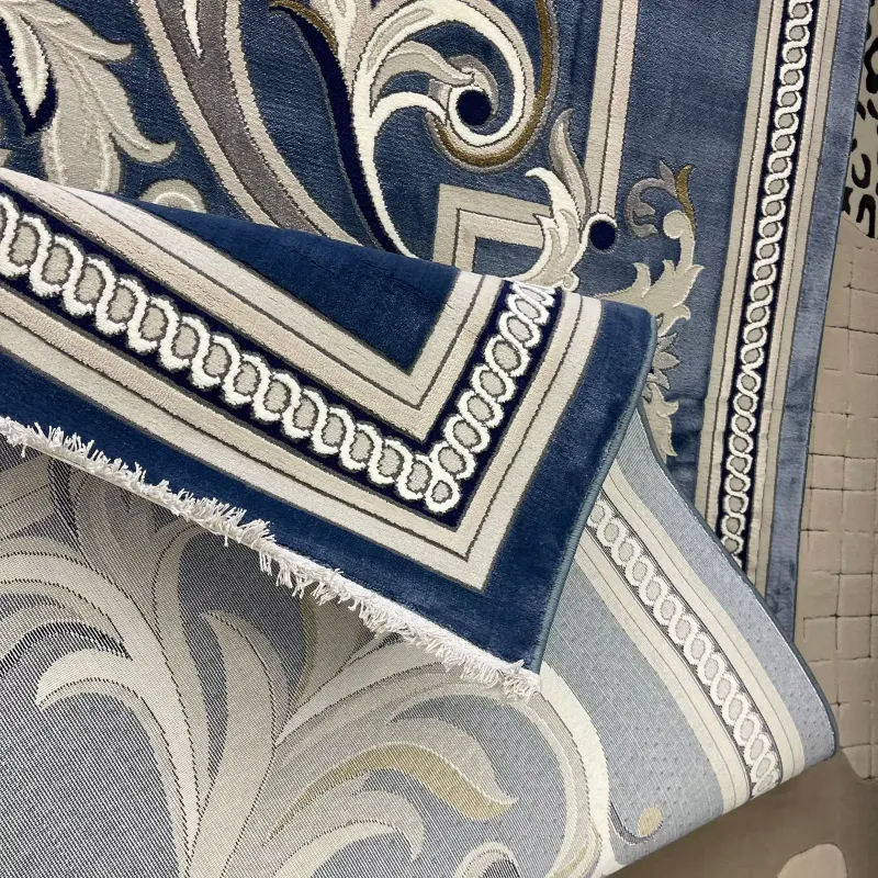 سجاد تركي جنيف نقش فرنسي 42111A سماوي مقاس 50*80