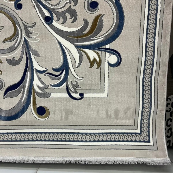 Turkish Geneva rug French pattern 42111A Light grey size 50*80