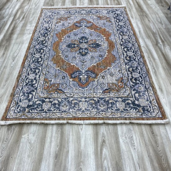 Bulgarian Carpet Hannover K079B Blue Beige Orange