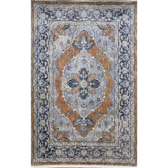 Bulgarian Carpet Hannover K079B Blue Beige Orange