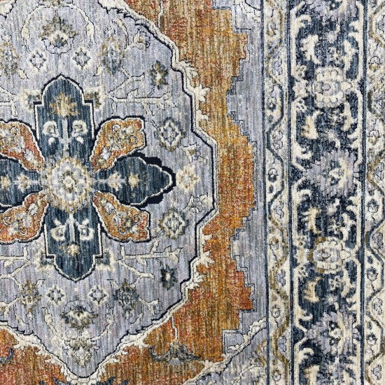 Bulgarian Carpet Hannover K079B Blue Beige Orange