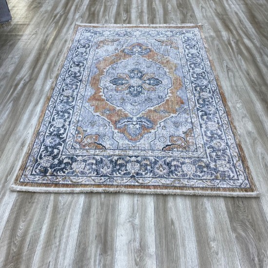 Bulgarian Carpet Hannover K079B Blue Beige Orange