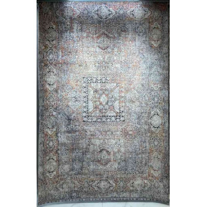 سجاد تركي هانوفر B595B رصاصي فاتح مولتي روز مقاس 80*150