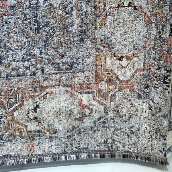 Türkiye rugs Hannover B595B light gray multi rose Size 80*150