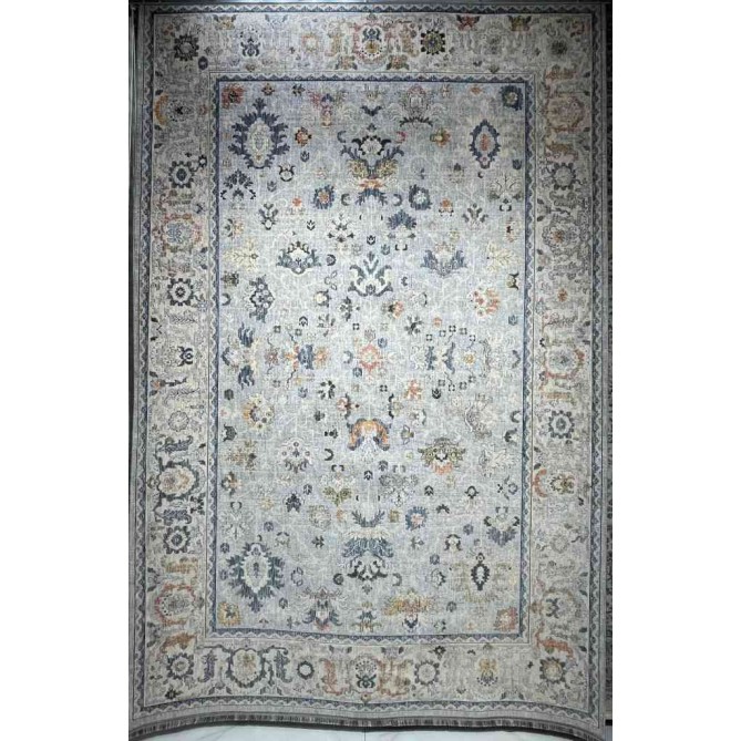 سجاد تركي هانوفر KC01A رصاصي فاتح مولتي روز مقاس 100*300