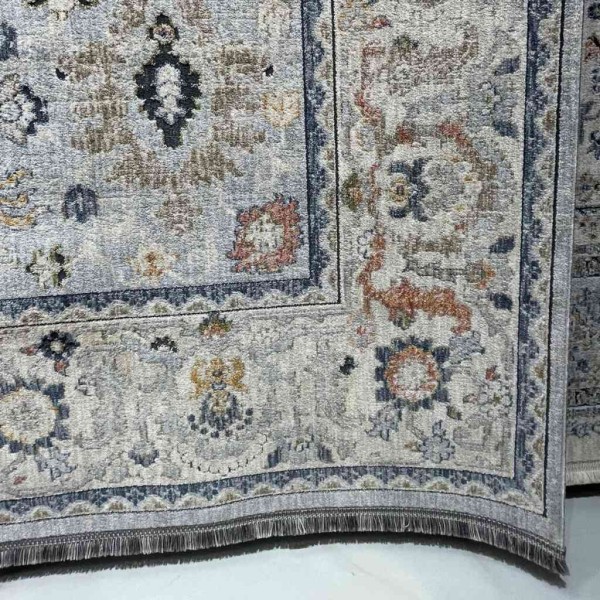 Turkish rugs Hanover KC01A light gray multi rose 80*150