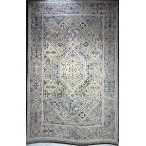 سجاد تركي هانوفر KC17A رصاصي فاتح مولتي روز مقاس 80*150