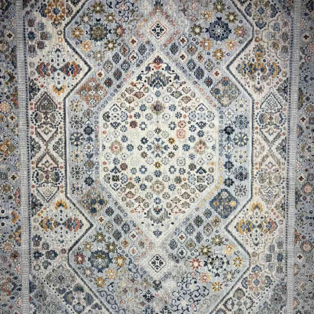 سجاد تركي هانوفر KC17A رصاصي فاتح مولتي روز مقاس 80*150 سجاد تركي هانوفر KC17A رصاصي فاتح مولتي روز مقاس 80*150