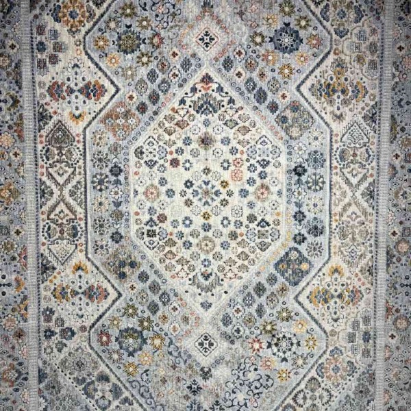 Turkish rugs Hanover KC17A Light Gray Multi Rose Size 80*150