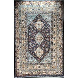 Turkish rugs Hanover KM87A Dark BLUE cream Size 300*400