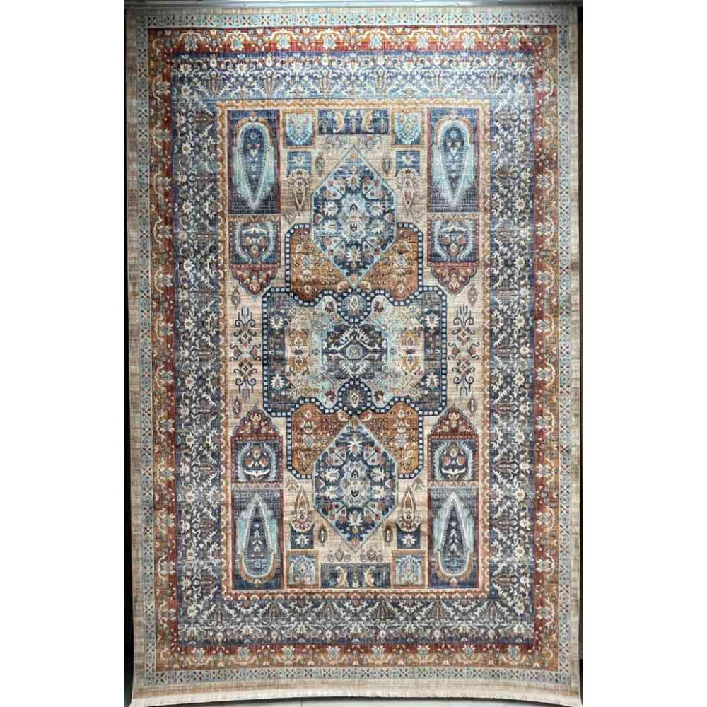 سجاد تركي هانوفر KM89A كريم تركواز مقاس 80*150 سجاد تركي هانوفر KM89A كريم تركواز مقاس 80*150