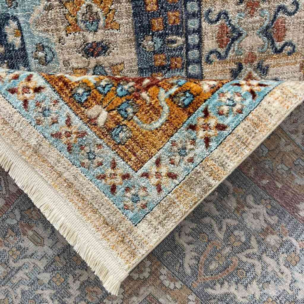 سجاد تركي هانوفر KM89A كريم تركواز مقاس 80*150 سجاد تركي هانوفر KM89A كريم تركواز مقاس 80*150