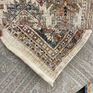 سجاد تركي هانوفر KK34A بيج مولتي روز مقاس 300*400