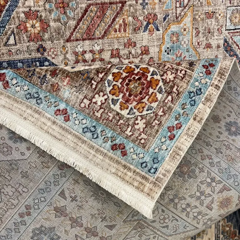 سجاد تركي هانوفر KM82A كريم زهري مقاس 150*220