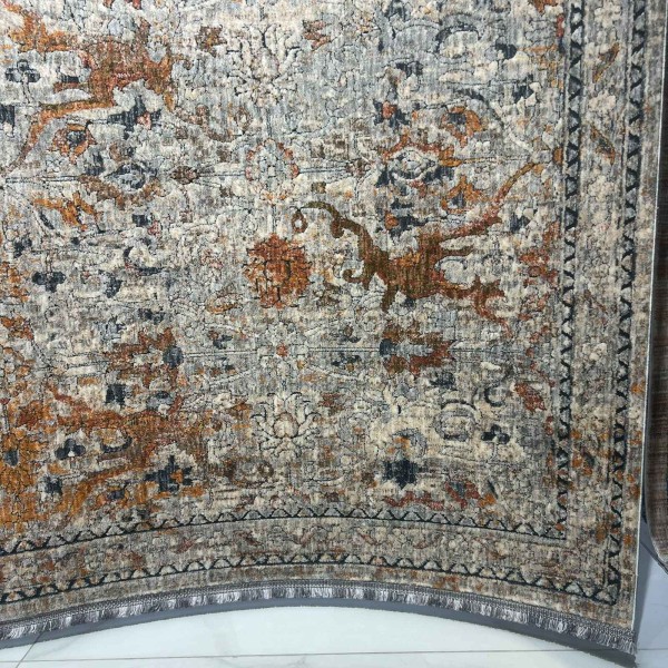سجاد تركي هانوفر KR19A بيج برتقالي مقاس 150*220