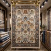 Türkiye Hannover Bohemian Rugs KR28A BEIGE MULTI AQUA Size 200*300