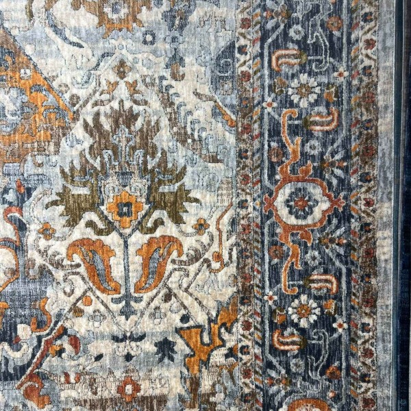 Türkiye Hannover Bohemian Rugs KR28A BEIGE MULTI AQUA Size 200*300