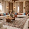 سجاد هانوفر بوهيمي تركي KR31A بيج احمر مقاس 250*350