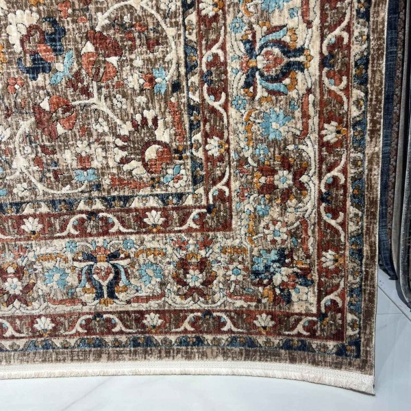 سجاد هانوفر بوهيمي تركي KR31A بيج احمر مقاس 250*350