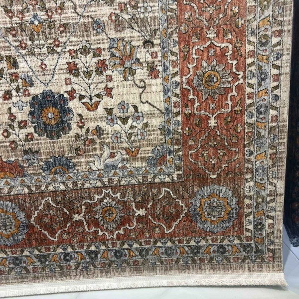 سجاد هانوفر بوهيمي الهبة تركي KR32A بيج مولتي روز مقاس 200*300